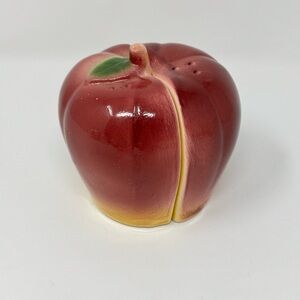 Vintage Sliced Red Apple Fruit Salt and Pepper Shakers